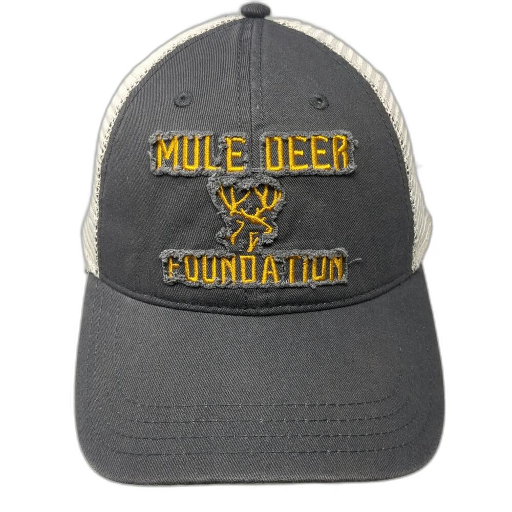 Hat Graphix 360 Baseball Cap Gray One Size Mule Deer Foundation Volunteer Mesh